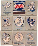 WWII PEPSI-COLA/WALT DISNEY STUDIO DESIGNED INSIGNIA MATCHBOOK SET.