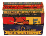 "BIBLE STORIES 6 WEE LITTLE BOOKS" BOXED SET.