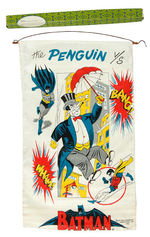 "THE PENGUIN VS. BATMAN" FABRIC WALL HANGING.