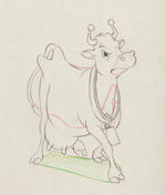 "FERDINAND THE BULL"  PRODUCTION DRAWING TRIO.