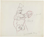 "POLAR TRAPPERS" ORIGINAL PRODUCTION DRAWING FEATURING GOOFY.