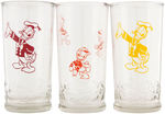 DONALD DUCK SCARCE GLASS LOT.