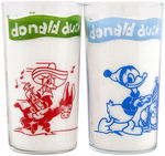 DONALD DUCK SCARCE GLASS LOT.