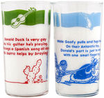 DONALD DUCK SCARCE GLASS LOT.