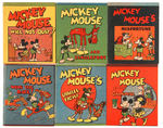 “MICKEY MOUSE 6 WEE LITTLE BOOKS” BOXED SET WITH RETAILERS PROMOTIONAL SALES SHEET.