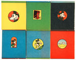 “MICKEY MOUSE 6 WEE LITTLE BOOKS” BOXED SET WITH RETAILERS PROMOTIONAL SALES SHEET.