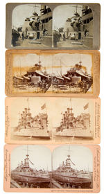 SPANISH AMERICAN WAR/GREAT WHITE FLEET/EARLY 1900s SHIPS LOT OF 45 DIFFERENT STEREOVIEWS.