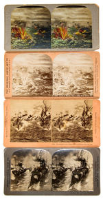 SPANISH AMERICAN WAR/GREAT WHITE FLEET/EARLY 1900s SHIPS LOT OF 45 DIFFERENT STEREOVIEWS.