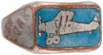 CHARLES LINDBERGH ENAMEL ON SILVERED BRASS SMALL RING FOR A CHILD.