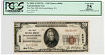 FR. 1802-1 1929 TY. $20 NATIONAL NOTE FIRST NATIONAL BANK OF MCCONNELLSBURG PA PCGS VERY FINE 25.