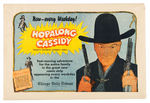 “HOPALONG CASSIDY” COMIC STRIP DEBUT ANNOUNCEMENT PAIR.