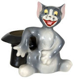 TOM FROM TOM AND JERRY GLAZED CERAMIC PLANTER.