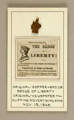 OFFICIAL 1864 COPPER HEAD BADGE OF LIBERTY.