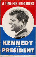 JOHN F. KENNEDY "A TIME FOR GREATNESS" EMERSON HOTEL POSTER.