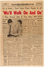 1956 "WASHINGTON AFRO-AMERICAN" NEWPAPER WITH COVER STORY ABOUT MONTGOMERY BUS BOYCOTT.