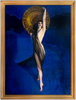 ROLF ARMSTRONG "THE ENCHANTRESS" STUNNING ORIGINAL PIN-UP PAINTING.