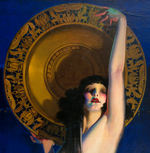 ROLF ARMSTRONG "THE ENCHANTRESS" STUNNING ORIGINAL PIN-UP PAINTING.