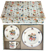 "UNCLE WIGGILY" CHINA TABLE SETTING IN ORIGINAL BOX BY SEBRING POTTERY.