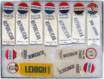 BIG COLLECTION OF DELEGATE AND PARTY BUTTONS AND RIBBON BADGES 1924-1962.