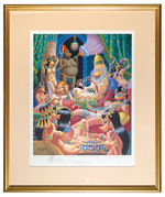 CARL BARKS "XERXES AND HAREM" LIMITED EDITION SIGNED, NUMBERED AND REMARQUED LITHOGRAPH.