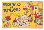 MACY'S "WHO'S WHO IN TOYLAND" PREMIUM CHRISTMAS BOOK W/ SUPERMAN CONTENT.