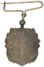 JAPAN NAVY OCT. 1908 MEDAL AWARD TO GREAT WHITE FLEET & 1914 JAPAN/SEATTLE BADGE.