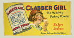 "CLABBER GIRL BAKING POWDER" CLOTH BANNER.