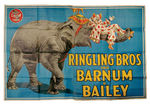 HUGE "RINGLING BROS. AND BARNUM & BAILEY" CIRCUS POSTER WITH LOU JACOBS.