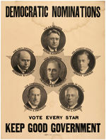 FANTASTIC 1928 MULTIGATE FRANKLIN ROOSEVELT FOR GOVERNOR OF NEW YORK POSTER.