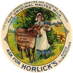 HORLICK’S ORIGINAL MALTED MILK THREE DIFFERENT COLORFUL POCKET MIRRORS.