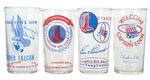 CAPTAIN EDDIE RICKENBACKER/EASTERN AIR LINES GROUP OF 8 PROMOTIONAL GLASSES.