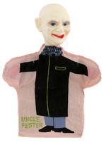 "THE ADDAMS FAMILY - UNCLE FESTER" BOXED HAND PUPPET.