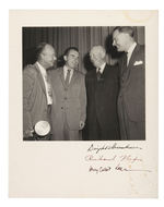 IMPRESSIVE LARGE FORMAT IKE, NIXON, LODGE SIGNED PHOTOGRAPH.