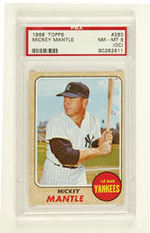 MICKEY MANTLE 1968 TOPPS PSA GRADED.