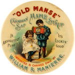 “CANADIAN SAP MAPLE SYRUP” AND “GILLETTE” PAIR OF COLORFUL POCKET MIRRORS.