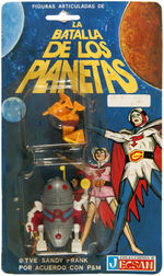 "THE BATTLE OF THE PLANETS" CARDED FOREIGN ACTION FIGURE LOT.