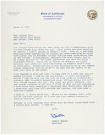 RARE RONALD REAGAN LETTER SIGNED "DUTCH" AS GOVERNOR OF CALIFORNIA WITH PERSONAL CONTENT.