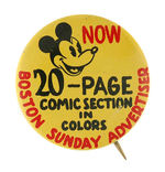 MICKEY PROMOTES "BOSTON SUNDAY ADVERTISER" COMIC SECTION.