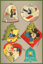 KING FEATURE SYNDICATE PROMOTIONAL CHRISTMAS ORNAMENTS.