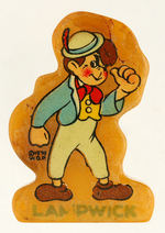 "LAMPWICK" DIE-CUT CATALIN PLASTIC PENCIL SHARPENER.