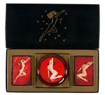 MARILYN MONROE COASTERS AND CARD DECKS BOXED SET.