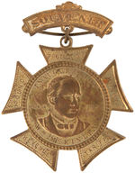 CLEVELAND 1893 AND McKINLEY 1897 PAIR OF INAUGURAL BRASS BADGES.