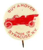 "BUY A MOYER" RED, NOT BROWN, VARIETY CAR BUTTON.