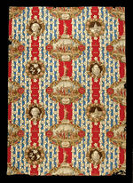 WORLD'S FAIR 1892 CHICAGO REPEAT PATTERN FABRIC.