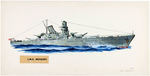 PYRO WORLD WAR II "TABLE TOP NAVY - IMS MUSASHI" ORIGINAL MODEL KIT BOX LID ART.