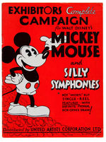 MICKEY MOUSE & SILLY SYMPHONIES ENGLISH "EXHIBITORS COMPLETE CAMPAIGN" BOOK.