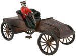 EARLY KINGSBURY WIND-UP OPEN CAR TOY.