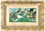 1898 “BATTLE OF MANILA BAY” FRAMED PRINT.