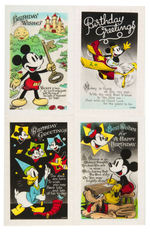 MICKEY MOUSE & FRIENDS 1930s ENGLISH GREETING CARD LOT.