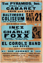 INEZ & CHARLIE FOXX CONCERT POSTER.